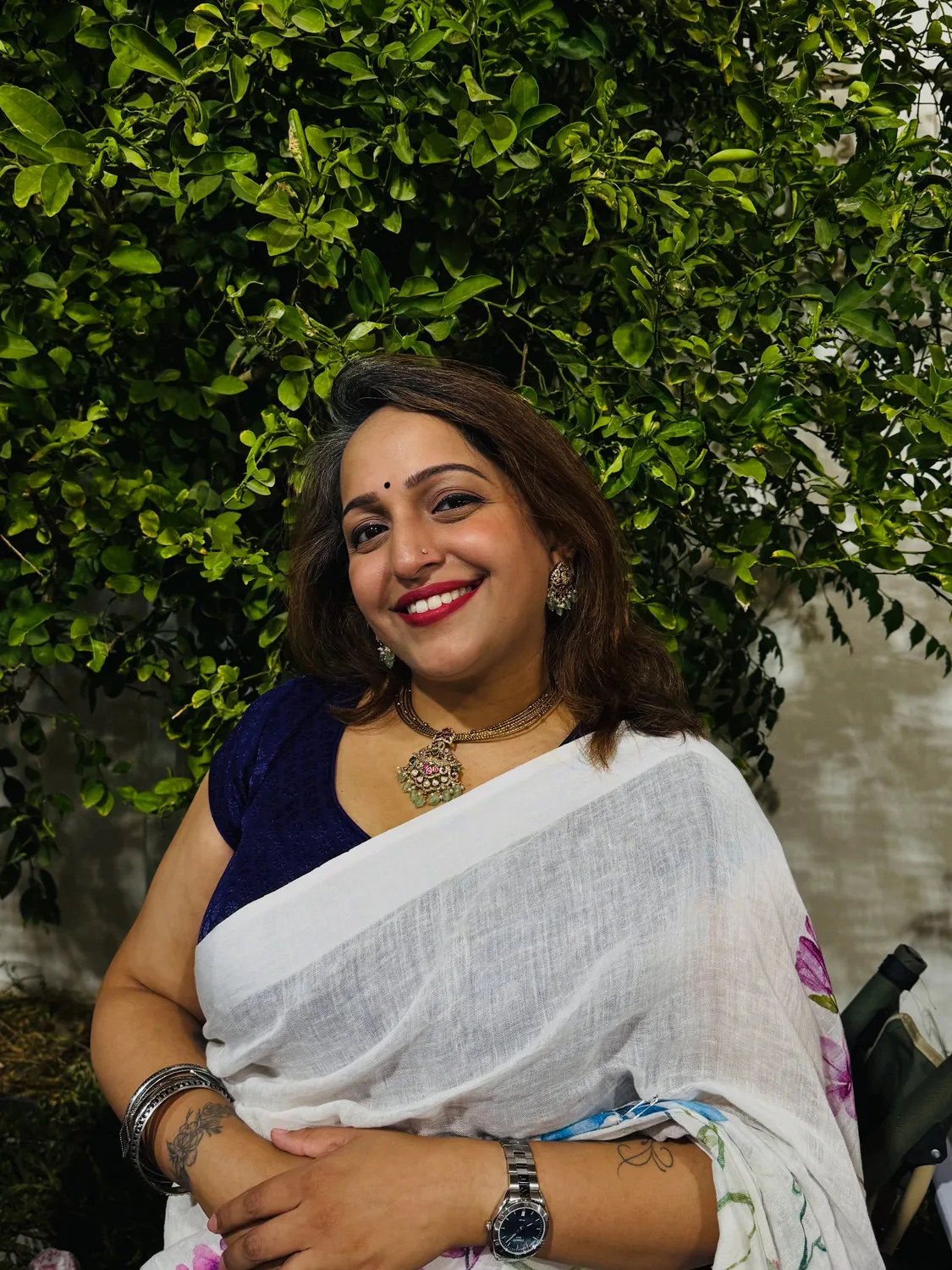 Customer occasion moment featuring Alankara jewellery