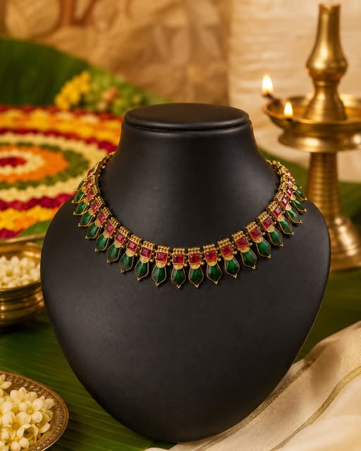 Alankara beaded necklace and choker shared on August 12, 2026