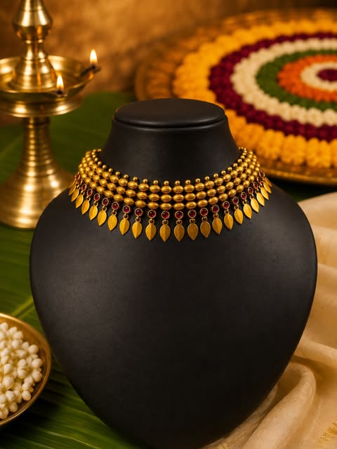 Alankara statement choker and necklace shared on August 12, 2026